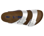 Birkenstock Women's Arizona Soft Footbed Regular Fit Sandals - Silver