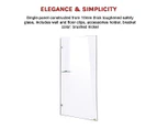 800 x 2000mm Frameless 10mm Safety Glass Shower Screen