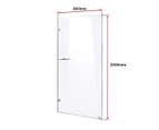 800 x 2000mm Frameless 10mm Safety Glass Shower Screen