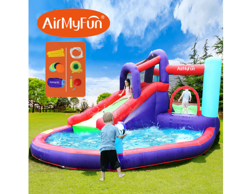 AirMyFun Inflatable Bounce House Water Slide Outdoor Jumping Castle Kids Toy