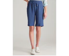 Noni B Linen Shorts - Womens - Dark Blue