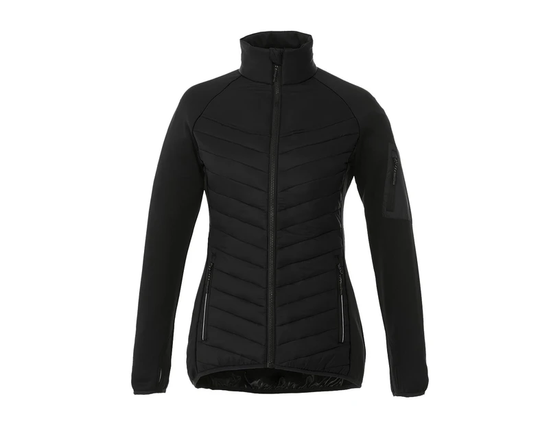 Elevate Womens Banff Hybrid Insulated Jacket (Solid Black) - PF1927
