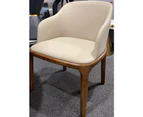 Walnut PU Leather Dining Chair/Timber Legs/Nordic/Contemporary