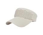 Baseball Cap Solid Color Sun Protection Comfortable Washable Summer Cap for Running-Beige