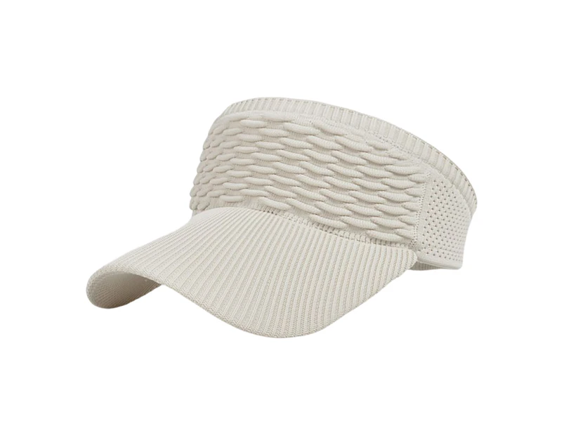 Baseball Cap Solid Color Sun Protection Comfortable Washable Summer Cap for Running-Beige
