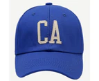 Baseball Cap Letter Embroidery Adjustable Men Unisex Sun Protection Women Hat for Sport-Blue