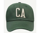 Baseball Cap Letter Embroidery Adjustable Men Unisex Sun Protection Women Hat for Sport-Atrovirens