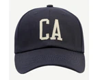 Baseball Cap Letter Embroidery Adjustable Men Unisex Sun Protection Women Hat for Sport-Navy Blue