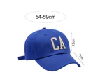 Baseball Cap Letter Embroidery Adjustable Men Unisex Sun Protection Women Hat for Sport-Blue