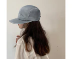 Baseball Cap Drawstring Sun Protection Solid Color Men Women Unisex Peaked Hat for Travel-Grey