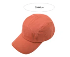 Baseball Cap Casual Buckle Closure Breathable Unconstructed Plain Sun Protection Unisex Style Solid Color Five Pieces Stitching Peaked Hat-Orange
