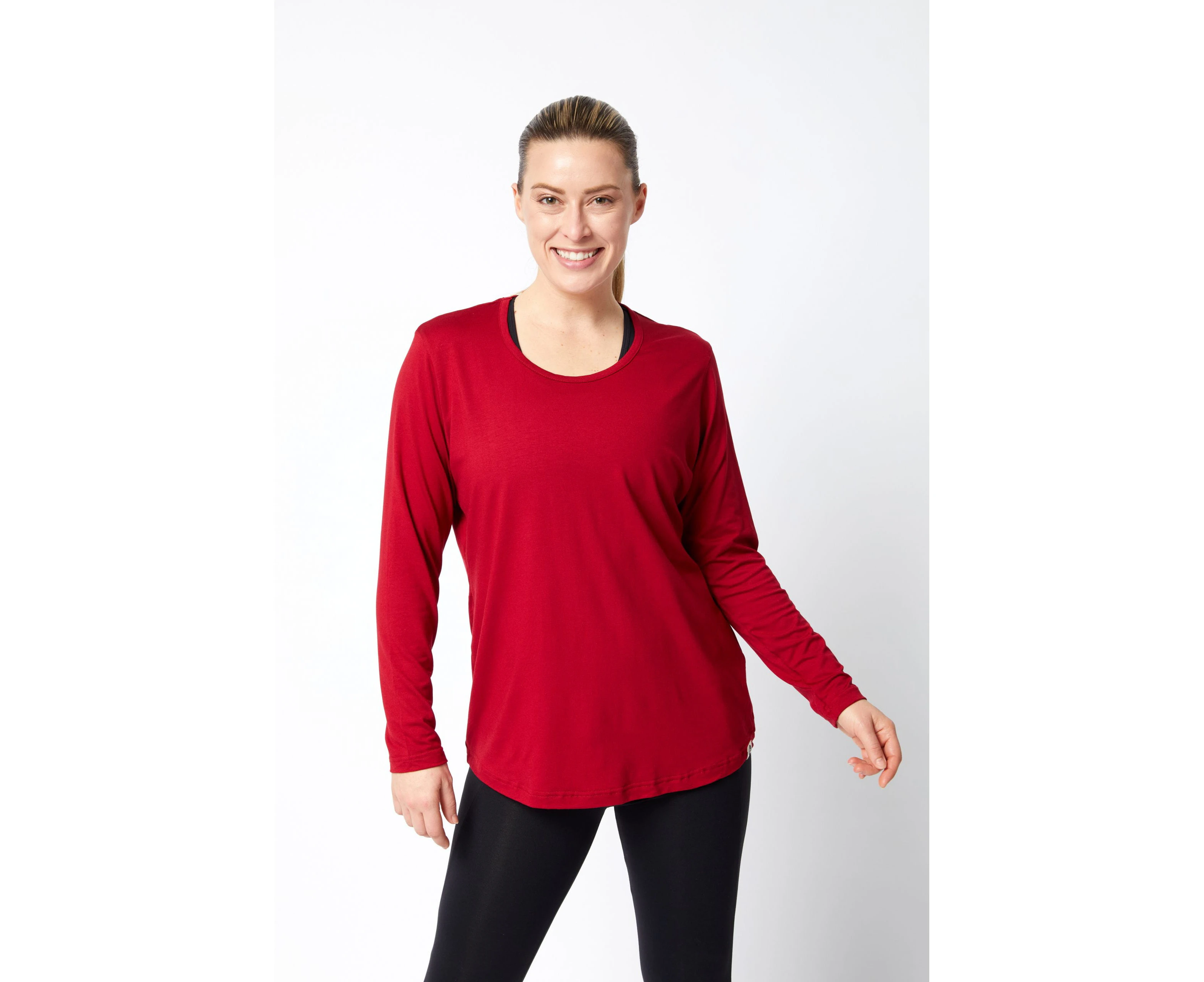 Bug Activewear Bamboo Long Sleeve Tee - Red