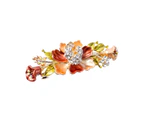 Hair Clip Shiny Stable Rhinestone Floral Decor Anti-slip Lady Hairpin Gift-4#