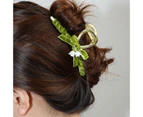 Hair Claws Non-Slip Stable Vintage Flower Decor Crossing Teeth Hair Clips Lady Headdress-1#