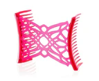 Stylish Butterfly Stretch Magic Variety Silicone Hairpin Stretch Hair Comb Clip-Rose Red