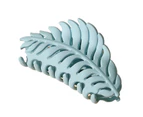 Hair Clip Frosted All-match Hair Accessories Leaf Shape Women Claw Clip for Thin/Thick Hair-Sky Blue