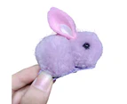 Convenient Hair Clip Excellent Workmanship Colorful Cartoon Rabbit Shape Hair Pin for Kids-Purple