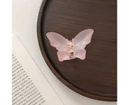 Fashion Hair Claw Elegant Cross Teeth Butterfly Shape Design Hair Clip Hair Accessories-Pink