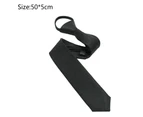 Tied tie for men and Pretied tie for boys - Twill black