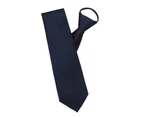 Tied tie for men and Pretied tie for boys - Twill navy blue