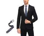 Men's tie classic silk tie woven jacquard tie - Red stripe