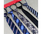 Men's tie classic silk tie woven jacquard tie - Blue check