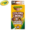 Crayola Colors Of The World Washable Fine Line Markers 24-Pack
