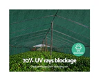 InstaHut 70% Shade Cloth 1.83x30m Shadecloth Sail Heavy Duty Green