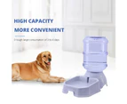3.8L Automatic Pet Feeder Dog Cat Drinking Bowl Large Capacity Water Food Holder-Black