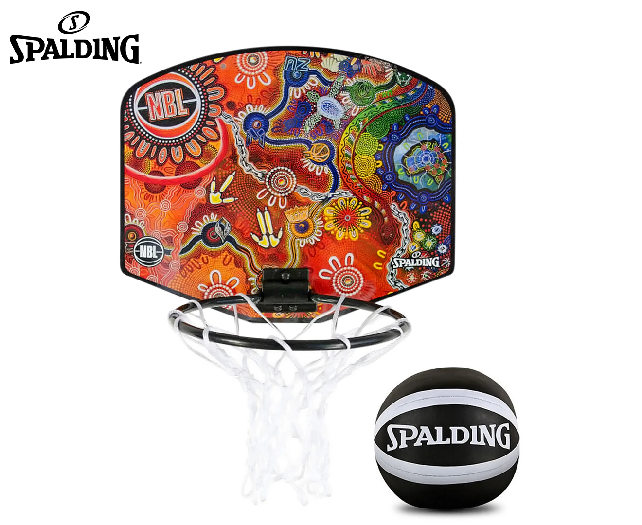 Spalding NBL Team Micro Mini Indigenous Backboard - Multi