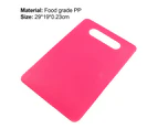 Cutting Board Anti-slip Kitchen Tool Candy Color Chopping Board Food Cutting Block Mat for Kitchen-Magenta