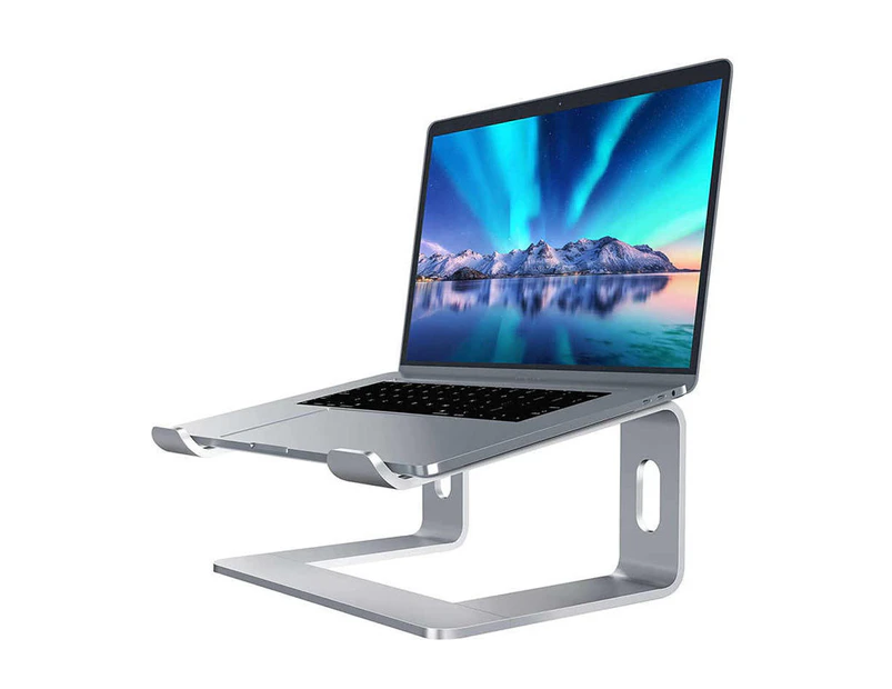 WIWU Laptop Desk Stand Metal Holder for 10 to 15.6 Inches Macbook Notebook-Sliver
