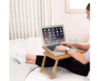 WIWU Adjustable Portable Laptop Desk with Tilting Top Drawer-Brown