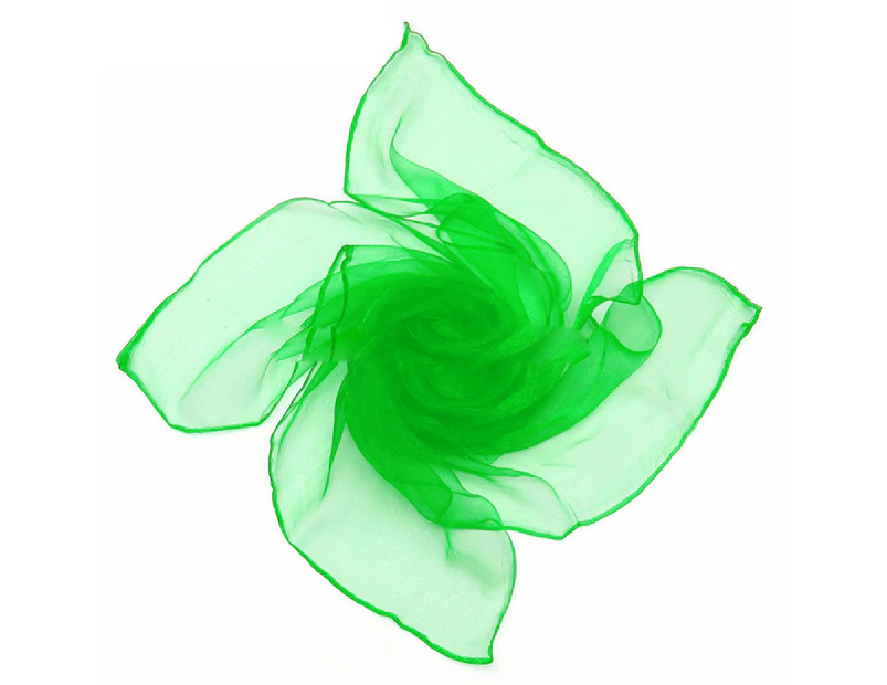Women Stylish Pure Candy Color Soft Chiffon Silk Neck Scarf Square Wrap Shawl-Fluorescent Green