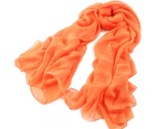 150x180cm Women Chiffon Solid Color Plus Size Scarf Soft Wrap Cover Cape Shawl-Orange
