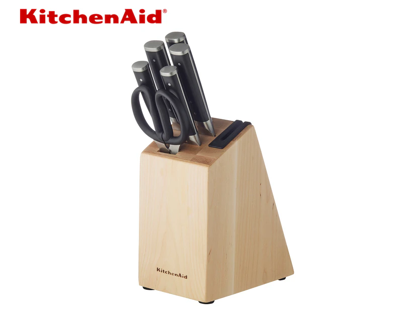 KitchenAid 7-Piece Birchwood Knife Block Set