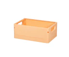 Storage Basket Non-slip Hollowed Handle Design Stackable Folding Organizing Plastic Large Capacity Storage Box Office Supplies-Orange