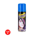 3PK Hair Spray Fluro Assorted Colours 125ml Non-Toxic Indoor/Outdoor Party Fun - Blue