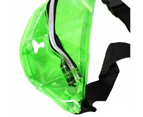 Neon Transparent Fanny Pack Clear Bum Bag - Green