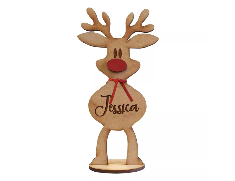 Reindeer Ornaments Standing Models Festival Decoration Wood Xmas Party Reindeer Ornaments for Christmas-20cm