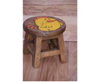 Children's Wooden Stool Chicken Themed Chair Toddlers Step sitting Stool.