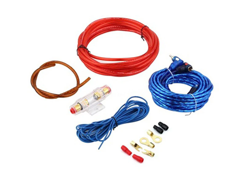 1500W 8GA Car Audio Subwoofer Amplifier AMP Wiring Fuse Holder Wire Cable Kit