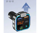 BT23 FM Transmitter Deep Bass Five-way Key Design Intelligent Bluetooth-compatible 5.0 Car Music Player for Truck