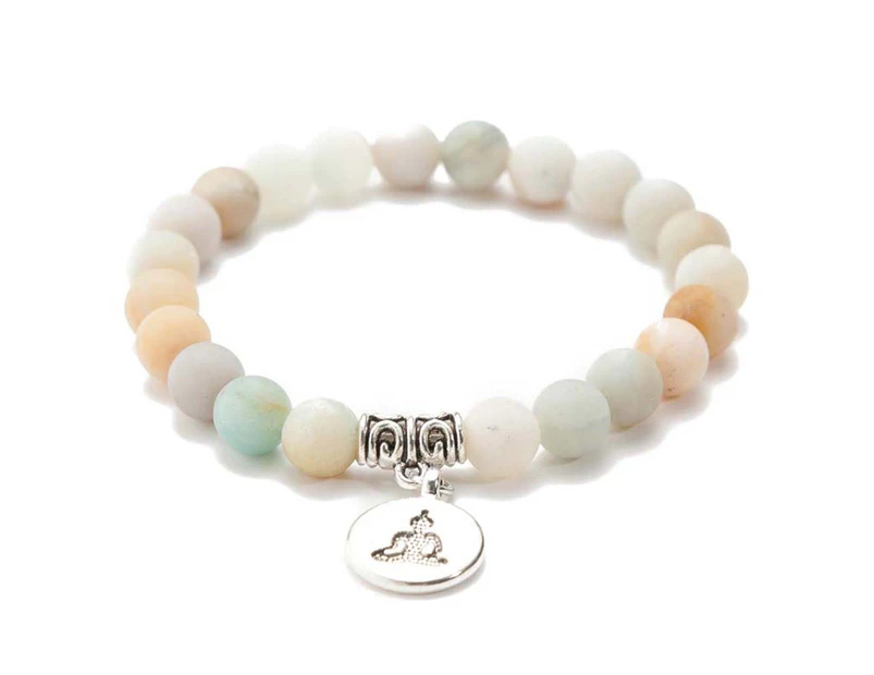Unisex Lotus Yoga Pattern Pendant Beaded Bracelet Charm Bangle Jewelry Gift-2#