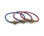 Minimalist Men Women Weave Wire Rope Bracelet Bangle Jewelry Birthday Gift-Black