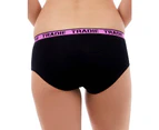 Ladies Tradie 6 Pack Cotton Underwear Bound Boyleg Briefs (SL3) - Mixed