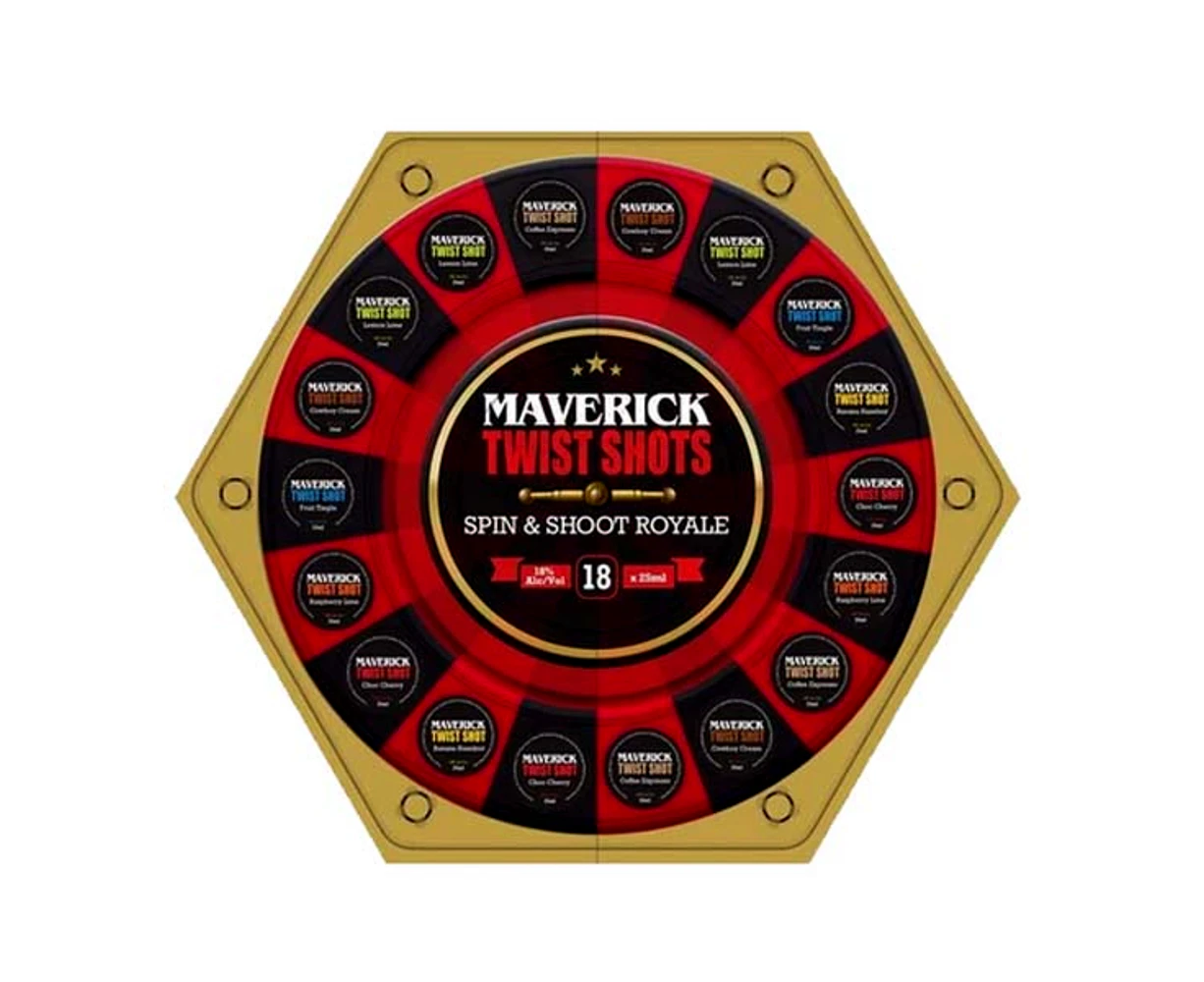 Maverick Twist Liqueur Shots Spin & Shoot Roulette(18X25ML)