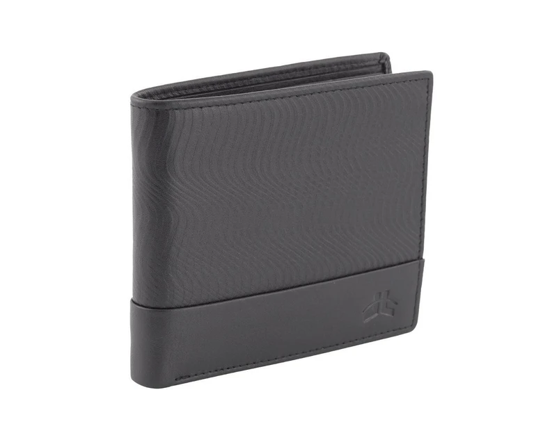Cide Wax- Genuine Full Grain Premium Veg Tanned Cowhide Leather Mens Wallet RFID Protected - Black