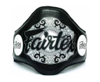 [Free Shipping]FAIRTEX-Genuine Leather The Champion Belt Chest Belly Guard - Black