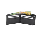 DASHIEL - Mens Genuine Soft Leather  Bifold Wallet RFID Blocking - Black